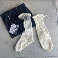 9 pitch knit socks white 2