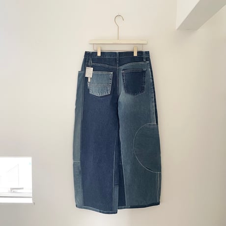 recombined denim long pants