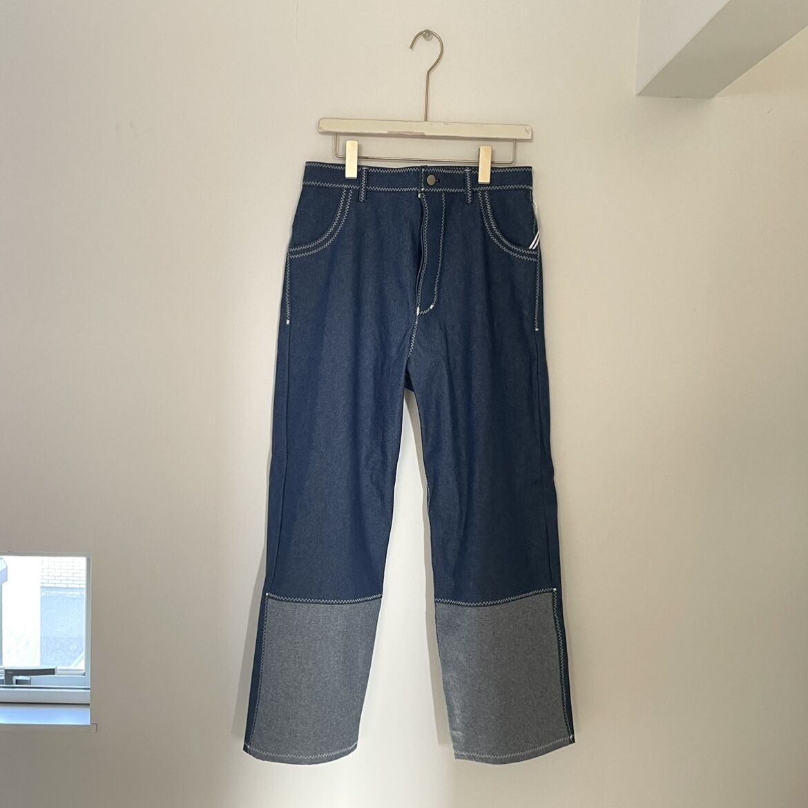 osakentaro ジグザグステッチパンツ osakentaro/ジグザグステッチのデニムパンツ | とじこみ