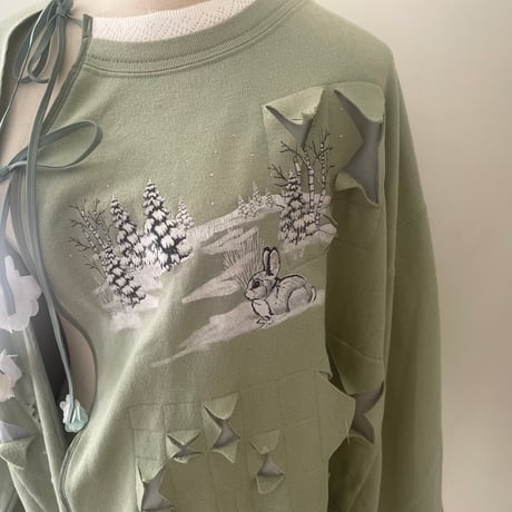 sweat cardigan/rabbit