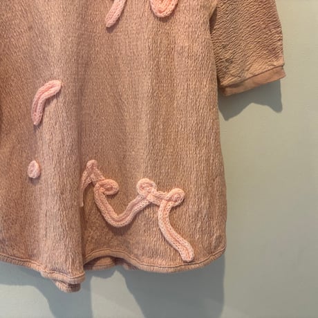 printed knit/トップス  ピンク