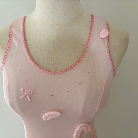 printed knit /lingerie dress