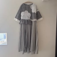 チェック柄ワンピース