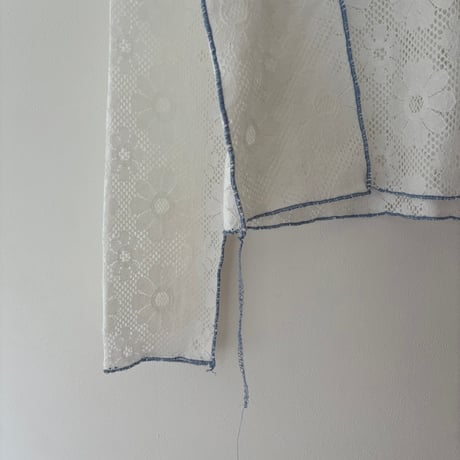 ラスト1☆lace tops/flower blue