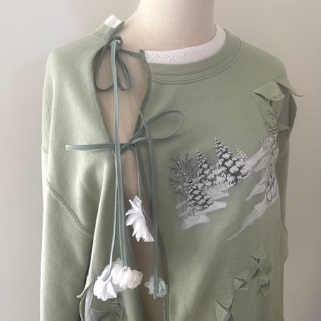 sweat cardigan/rabbit