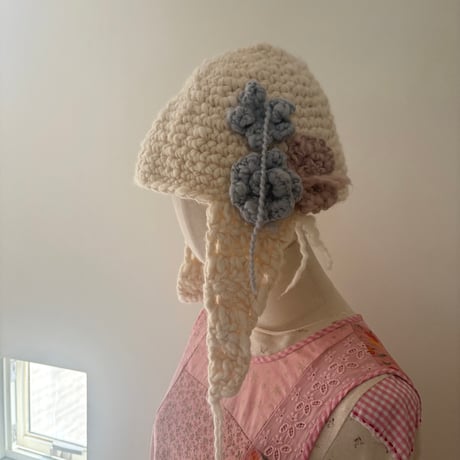 ラスト1☆flower knit hat