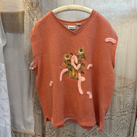 printed knit /orange