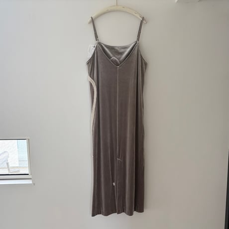 printed knit/velours camisole one-piece