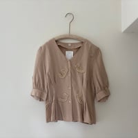 printed knit blouse