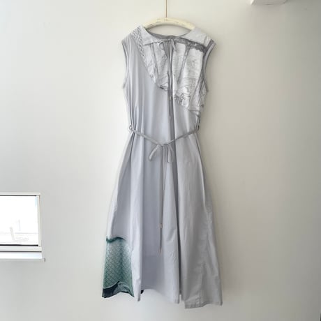 nosleeve dress/gray