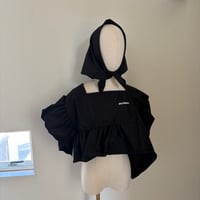 WILD THINGS poncho with scarf  black