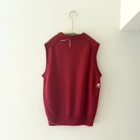 drawing knit vest