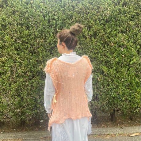 hand knit vest short