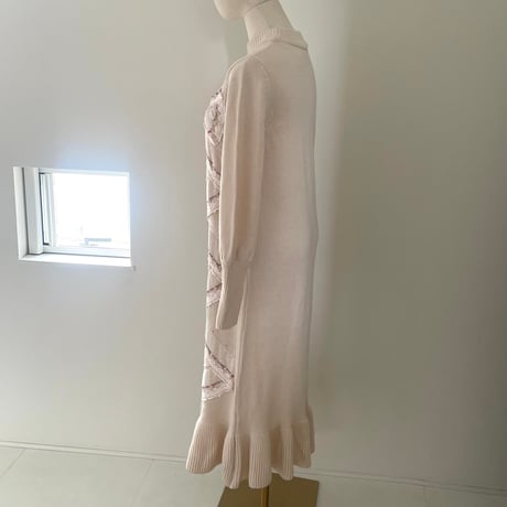 knit dress アイボリー(RM0606)