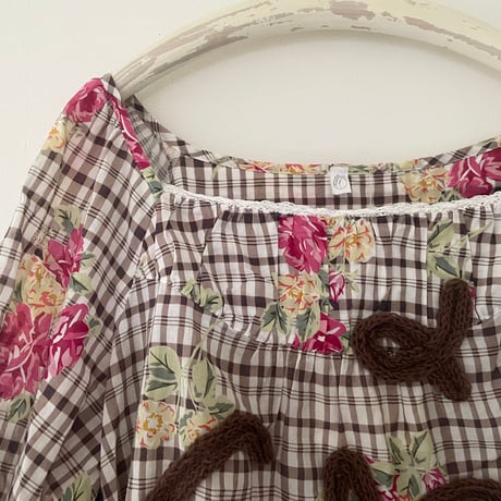 printed knit /blouse