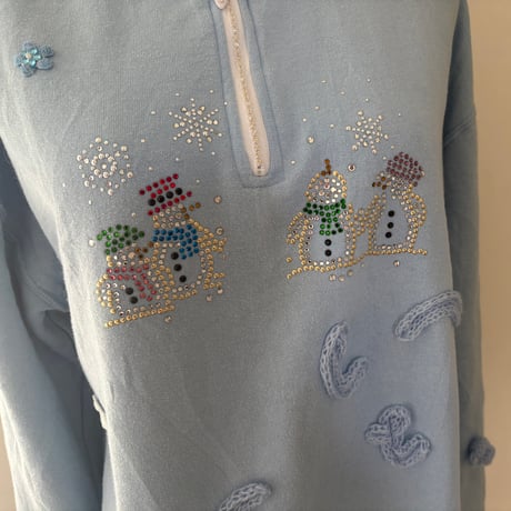printed knit/雪だるま