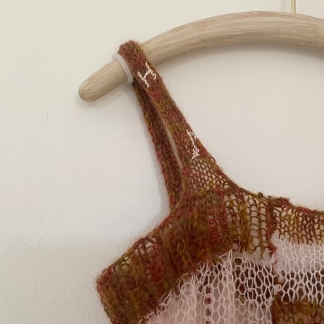 knit pink&brown