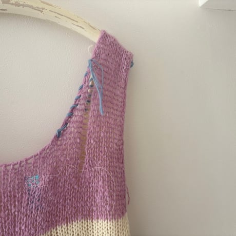 knit patchwork vest