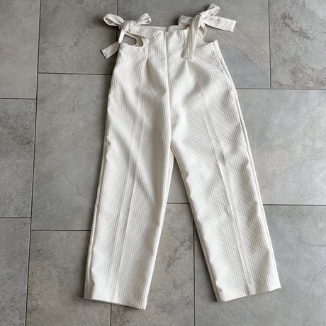 waffle pants ivory