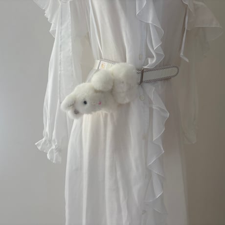 ベルト　うさぎ　White