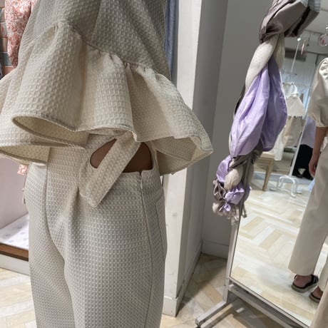 waffle pants ivory