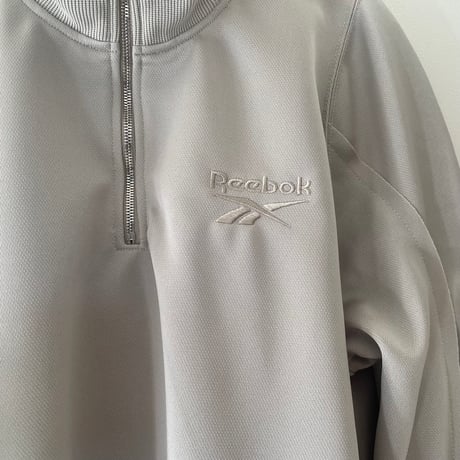 Reebok half zip deformed sweatshirt/greige