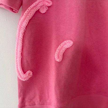 printed knit/ピンクスウェット