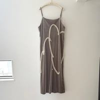 printed knit/velours camisole one-piece