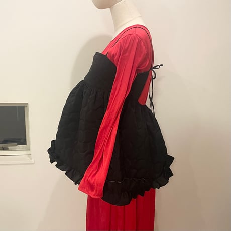 quilting camisole blouse/black