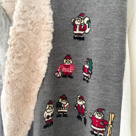 remake knit pullover(santa)