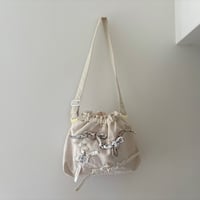 巾着結びbag アイボリー