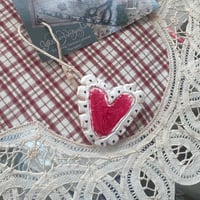 Clay pin/heart