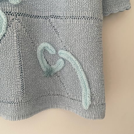 printed knit/tops