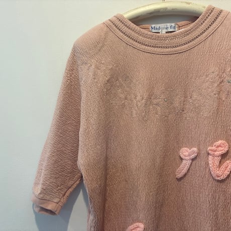 printed knit/トップス  ピンク