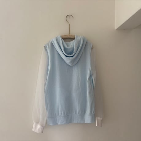 printed knit/ジップアップパーカー