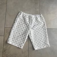 Polka dot print cycling shorts/white