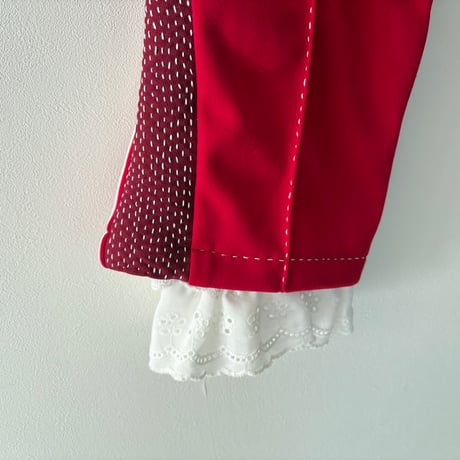 刺し子のフレアジャージパンツ　サイズ2