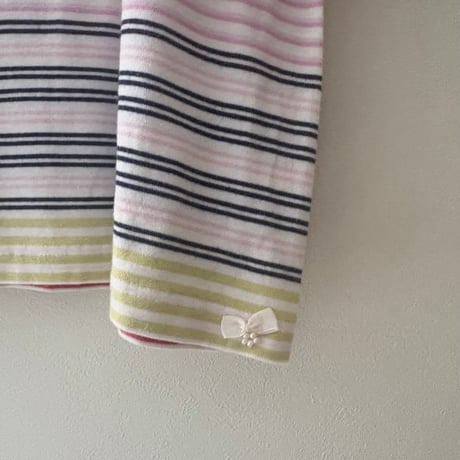 printed knit /border T shirt