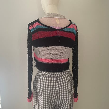 black knit cardigan
