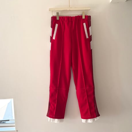 刺し子のフレアジャージパンツ　サイズ1