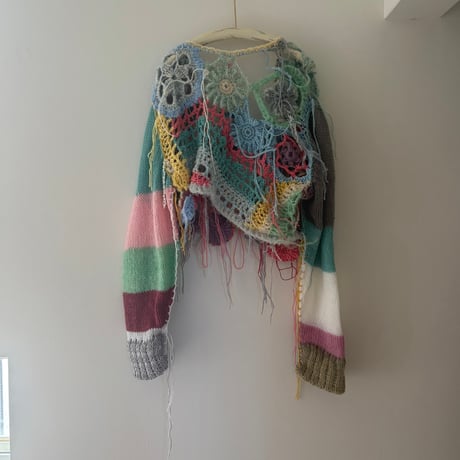mix knit cardigan