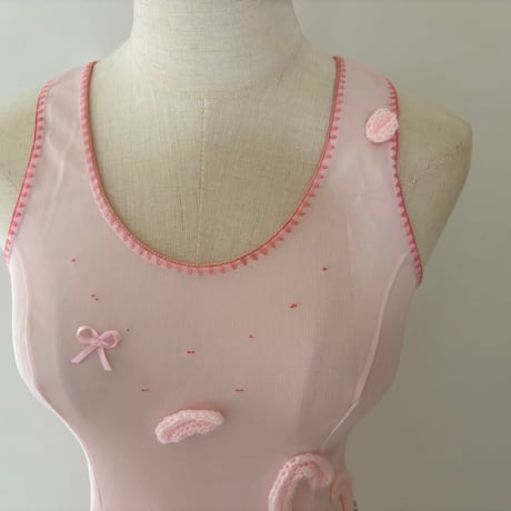 printed knit /lingerie dress