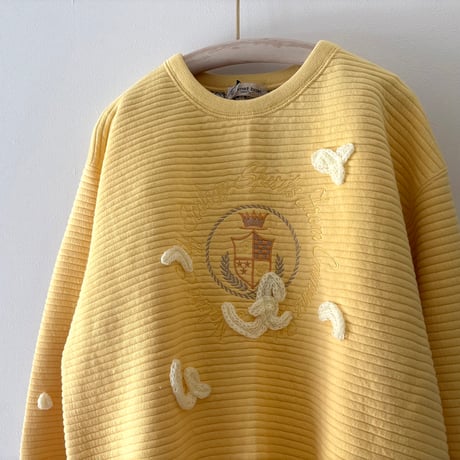 printed knit/スウェット  yellow