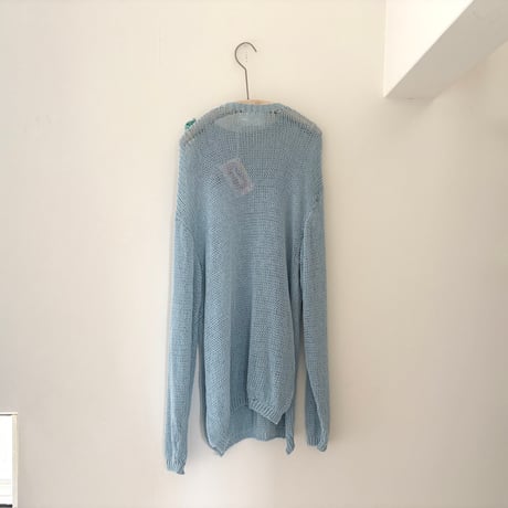 knit pullover ブローチ付き
