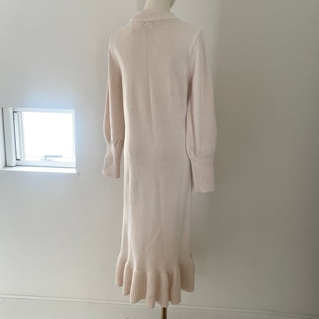 knit dress アイボリー(RM0606)