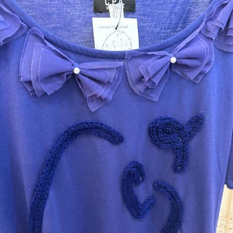 printed knit /purple