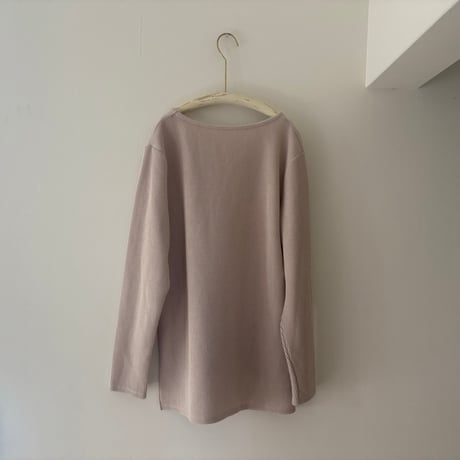 printed knit/トップス  ベージュ  Vネック