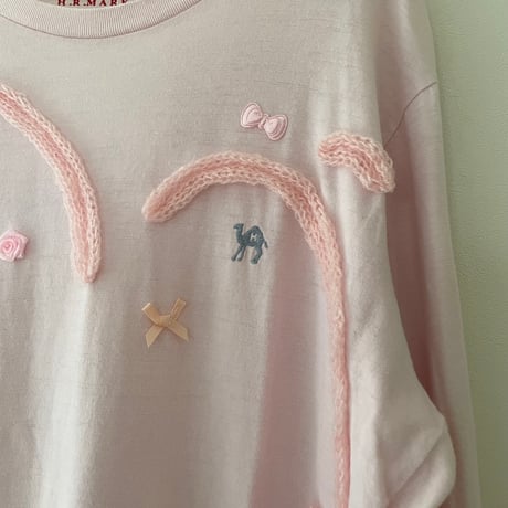 printed knit long Tshirt