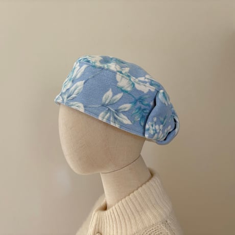 MIZUGASHI RIBBON toque hat  ブルー