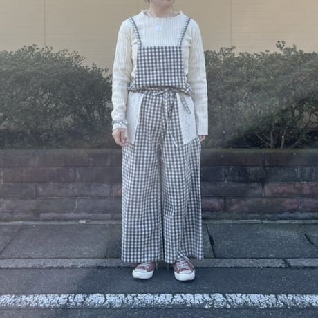 salopette trousers　gingham
